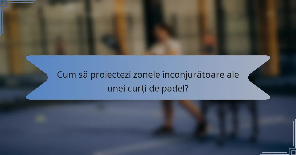 Cum să proiectezi zonele înconjurătoare ale unei curți de padel?